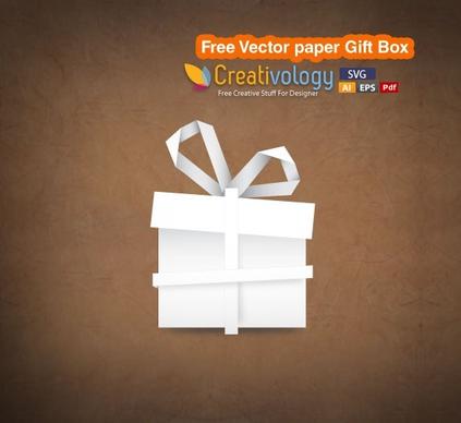Free Vector paper Gift Box 