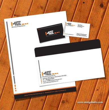 free vector printable stationery design template letterhead business card envelop