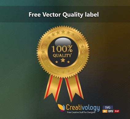Free Vector Quality label 
