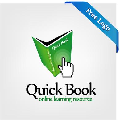free vector quick book online learning logo