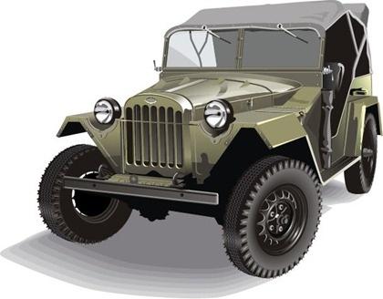army jeep icon design colored realistic style