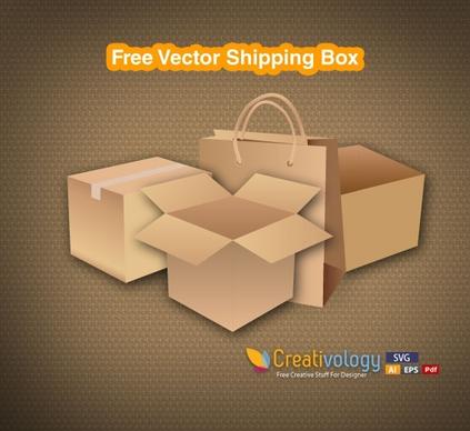 Free Vector Shipping Box 