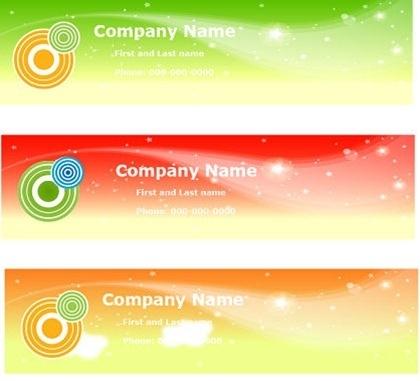 business name card collection colorful sparkling design