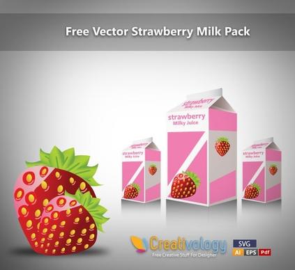 strawberry milk advertising background multicolored 3d modern design