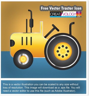Free Vector Tractor Icon 