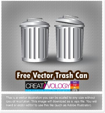 Free Vector Trash Can 