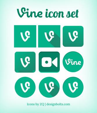 free vector vine icon set