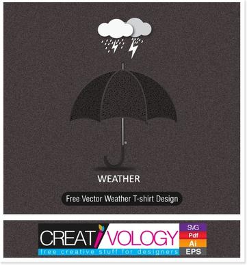 Free Vector Weather T-shirt Design 