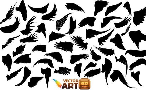 free wings silhouettes