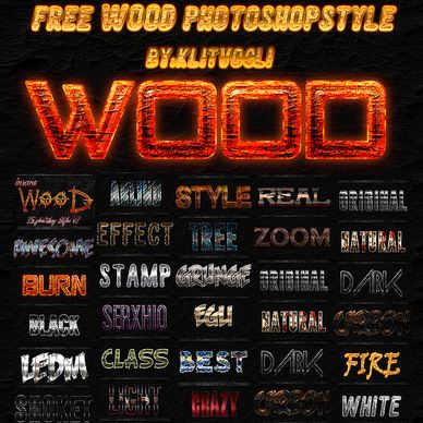 free wood photoshop style