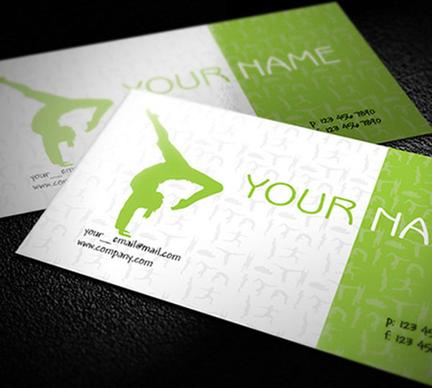 free yoga teacher business cards design