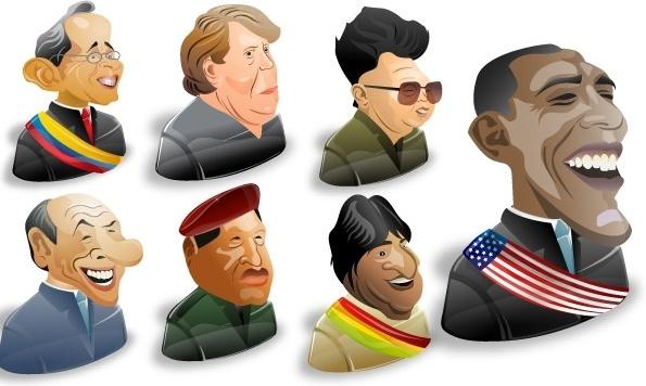 Freebie: 8 Political Characters Icon Set