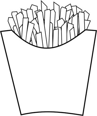 French fries Line Art