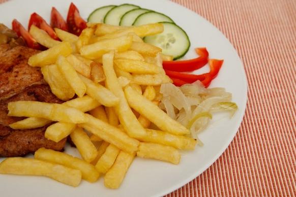 french fries on a plate