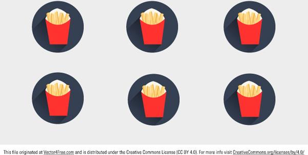 french fries vector icon