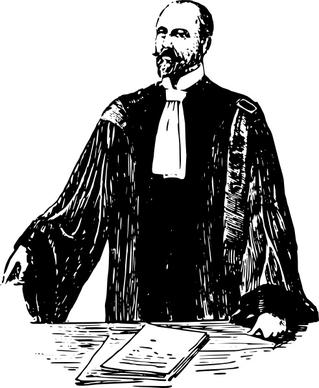 French Lawyer Early Th Century clip art