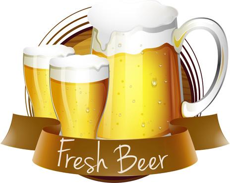 fresh beer creative design vector