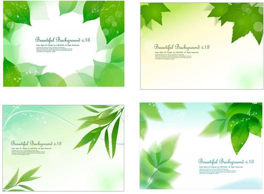 fresh green background design elements