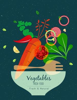 fresh vegetables background colorful flat transparent design