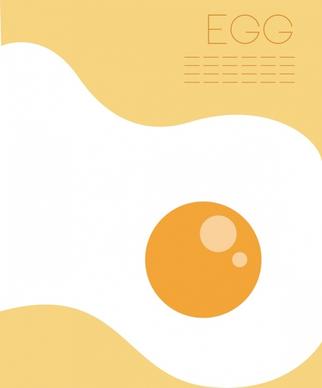 fried egg background bright flat design