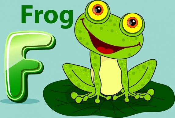 frog background green icon cartoon design