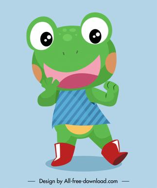 frog cartoon character icon cute stylized sketch