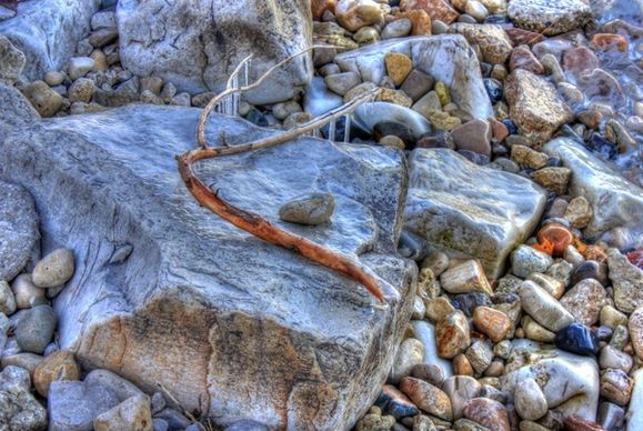 frozen rocks at port washington wisconsin