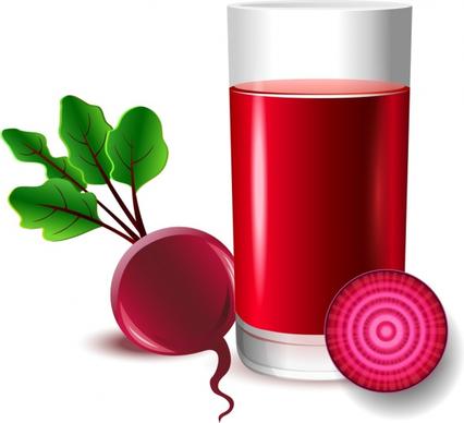 fruit juice advertisement red beet glass decoration