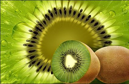 Fruit - kiwifruit psd layered material