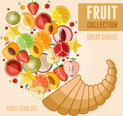 fruit poster design vector graphics