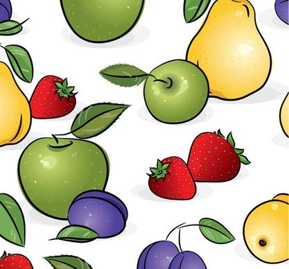 fruit tiled background vector 2