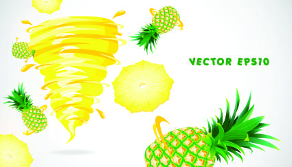 fruit with juice vector set