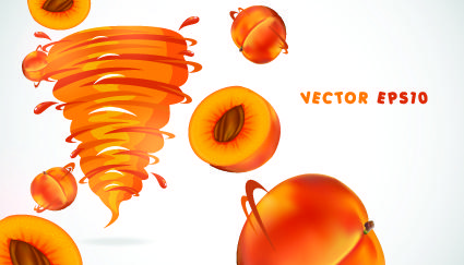 fruit with juice vector set