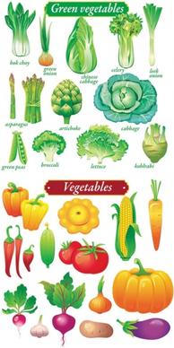 fruits and vegetables vector