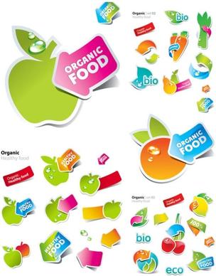 fruits and vegetables vector cute stickers