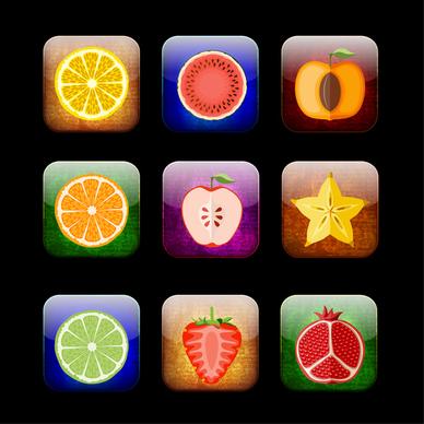 fruits icon set