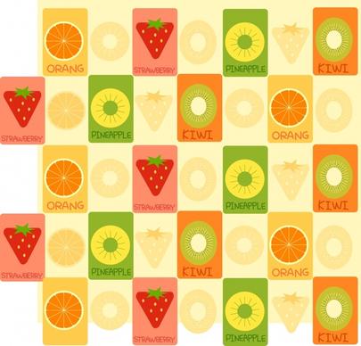 fruits pattern background vector