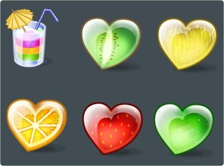 Fruity Hearts Icons icons pack