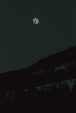 full moon scenery dark realistic 