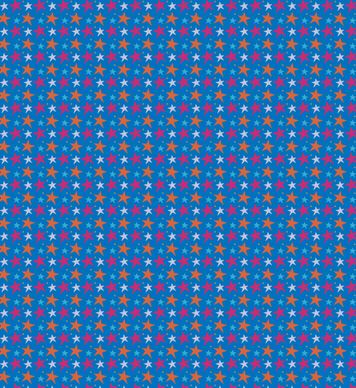 funky star vibrant seamless vector pattern