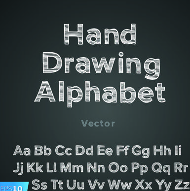 funny alphabet with creative font design vector