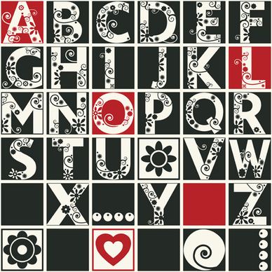 funny alphabets creative design vector