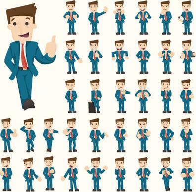 funny business people character creative vector