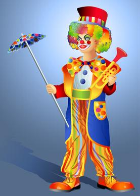 funny clown show vector