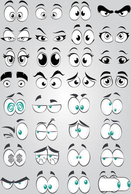 funny comics eyes vector