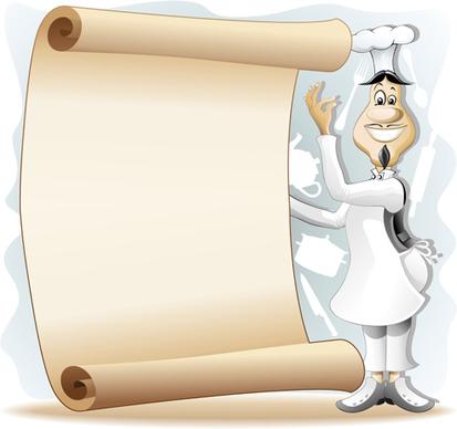 funny cook background vector