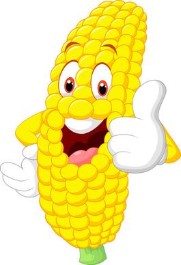 funny corn cartoon styles vectors