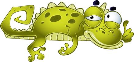 funny crocodile design vector
