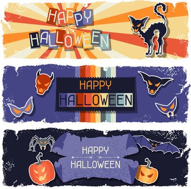 funny halloween vector banner