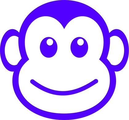 funny monkey face simple path